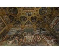 HRJUBWREE Murales Vintage Pintura de Póster Artística Imagen Lienzo Detalle del fresco de la Cámara del Amor y la Psique de Giulio Romano para Decoraciones del Hogar 60x90cm