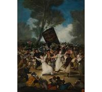 HRJUBWREE Murales Vintage Pintura de Póster Artística Imagen Lienzo el entierro de la sardina de francisco de goya para Decoraciones del Hogar 60x90cm
