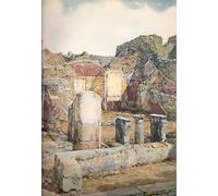 HRJUBWREE Murales Vintage Pintura de Póster Artística Imagen Lienzo Insula Nella Regione Ix V a Pompeya Bazzani para Decoraciones del Hogar 60x90cm