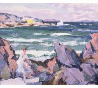 HRJUBWREE Murales Vintage Pintura de Póster Artística Imagen Lienzo Iona Viento del Norte de Campbell Boileau Cadell para Decoraciones del Hogar 60x90cm