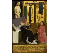 HRJUBWREE Murales Vintage Pintura de Póster Artística Imagen Lienzo la Misa de San Gregorio Marmion por Simon Marmion para Decoraciones del Hogar 60x90cm