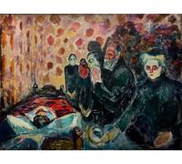 HRJUBWREE Murales Vintage Pintura de Póster Artística Imagen Lienzo Lucha contra la muerte de Edvard Munch para Decoraciones del Hogar 60x90cm