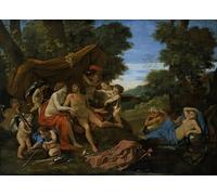 HRJUBWREE Murales Vintage Pintura de Póster Artística Imagen Lienzo Marte y Venus de Nicolas para Decoraciones del Hogar 60x90cm