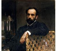 HRJUBWREE Murales Vintage Pintura de Póster Artística Imagen Lienzo Retrato del pintor Isaak Ilyich Levitan - Valentin Aleksandrovich Serov para Decoraciones del Hogar 60x90cm