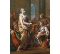 HRJUBWREE Murales Vintage Pintura de Póster Artística Imagen Lienzo Santa Isabel distribuye limosnas por PietroRotary para Decoraciones del Hogar 60x90cm