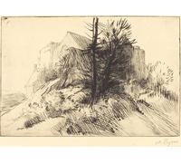 HRJUBWREE Murales Vintage Pintura de Póster Artística Imagen Lienzo Une ferme en hiver de Alphonse Legros para Decoraciones del Hogar 60x90cm