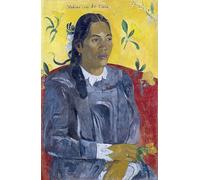 HRJUBWREE Murales Vintage Pintura de Póster Artística Imagen Lienzo Vahine No Te Tiare Mujer con una flor de Paul Gauguin para Decoraciones del Hogar 60x90cm