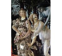 HRJUBWREE Pintura de Póster la primavera. Agarrando a la ninfa Cloris con un velo transparente y Flora en su vestido de flores de Sandro Botticelli para Decoraciones del Hogar 60x90cm