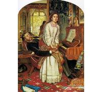 HRJUBWREE Pinturas Famosas Lienzo Arte Impresión Arte de Pared Cuadro El despertar de la conciencia de William Holman Hunt para la Decoración de la Sala de Estar 60x90cm
