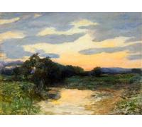 HRJUBWREE Pinturas Famosas Lienzo Arte Impresión Arte de Pared Cuadro L'ultimo Bagliore Sir Hubert Von Herkomer para la Decoración de la Sala de Estar 60x90cm