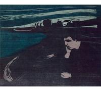HRJUBWREE Pinturas Famosas Lienzo Arte Impresión Arte de Pared Cuadro Melancolía de Edvard Munch para la Decoración de la Sala de Estar 60x90cm