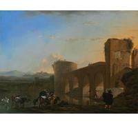 HRJUBWREE Pinturas Famosas Lienzo Arte Impresión Arte de Pared Cuadro Piazza del Mercato Vecchio Florencia por Jan Van Der Straet para la Decoración de la Sala de Estar 60x90cm