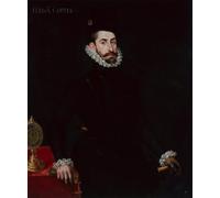 HRJUBWREE Pinturas Famosas Lienzo Arte Impresión Arte de Pared Cuadro Portrait of Hernan Cortes by Sánchez Coello para la Decoración de la Sala de Estar 60x90cm