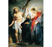 HRJUBWREE Pinturas Famosas Lienzo Arte Impresión Arte de Pared Cuadro San Agustín Entre Cristo Y La Virgen de Peter Paul Rubens para la Decoración de la Sala de Estar 60x90cm