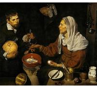 HRJUBWREE Pinturas Famosas Lienzo Arte Impresión Arte de Pared Cuadro una anciana cocinando huevos de diego velazquez para la Decoración de la Sala de Estar 60x90cm