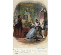 HRJUBWREE Pinturas Famosas Retratos Sobre Lienzo Pinturas Murales en Dickens Land Dombey and Son Postal de Hablot Knight Browne para la Decoración del Hogar del Dormitorio 60x90cm