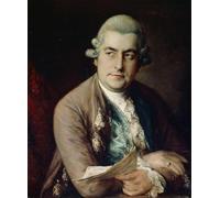 HRJUBWREE Pinturas Famosas Retratos Sobre Lienzo Pinturas Murales Johann Christian Bach de Gainsborough para la Decoración del Hogar del Dormitorio 60x90cm