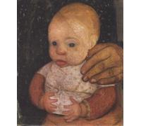 HRJUBWREE Vintage Lienzo Pintura Cuadro en Lienzo Impresión Pared Arte Bebé con la mano de la madre por Paula Modersohn Becker para la Decoración del Hogar de la Oficina 60x90cm