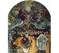 HRJUBWREE Vintage Lienzo Pintura Cuadro en Lienzo Impresión Pared Arte el entierro de orgaz el greco para la Decoración del Hogar de la Oficina 60x90cm