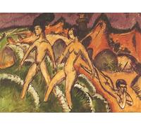 HRJUBWREE Vintage Lienzo Pintura Cuadro en Lienzo Impresión Pared Arte Graef y Amigo de Ernst Ludwig Kirchner para la Decoración del Hogar de la Oficina 60x90cm