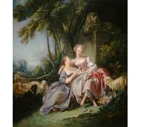 HRJUBWREE Vintage Lienzo Pintura Cuadro en Lienzo Impresión Pared Arte La carta de amor de François Boucher para la Decoración del Hogar de la Oficina 60x90cm