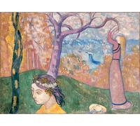 HRJUBWREE Vintage Lienzo Pintura Cuadro en Lienzo Impresión Pared Arte Madeleine Au Bois the Elder de Emile Bernard para la Decoración del Hogar de la Oficina 60x90cm