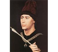 HRJUBWREE Vintage Lienzo Pintura Cuadro en Lienzo Impresión Pared Arte Retrato de Antonio de Borgoña Rogier Van Der Weyden para la Decoración del Hogar de la Oficina 60x90cm