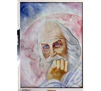 HRJUBWREE Vintage Lienzo Pintura Cuadro en Lienzo Impresión Pared Arte Retrato De L ecrivain Americain Walt Whitman por Boris Dmitrievich Grigoriev para la Decoración del Hogar de la Oficina 60x90cm