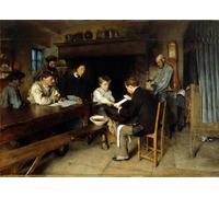 HRJUBWREE Vintage Lienzo Pintura Cuadro en Lienzo Impresión Pared Arte un accidente de Pascal Adolphe Jean Dagnan Bouveret para la Decoración del Hogar de la Oficina 60x90cm