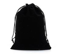 Hrlace 10 bolsas de terciopelo negro portátiles de terciopelo con cordón, bolsa de regalo para joyas, caramelos, bodas, fiestas, Navidad, joyas, regalos, embalaje 20 x 30 cm