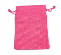 Hrlace 10 bolsas de yute de colores naturales con cordón, bolsas de yute, bolsas de regalo, bolsas de arpillera, bolsas de lino para calendario de Adviento, joyas, regalos para invitados, rojo rosado,
