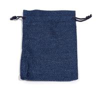 Hrlace 10 bolsas de yute de colores naturales con cordón, bolsas de yute, bolsas de regalo, bolsas de arpillera, bolsas de lino para calendario de Adviento, joyas, regalos para invitados, azul oscuro,