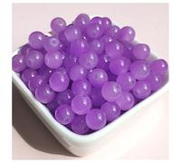 Hrlace 100 perlas de cristal para manualidades, perlas de piedras preciosas, redondas, coloridas, para manualidades, manualidades, joyas, pulseras, E3, violeta cristal, 10 mm