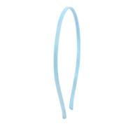 Hrlace 2 diademas sólidas para el cabello de tela cubierta fina antideslizante diadema DIY diadema simple decoración para mujeres niñas tocado día día festival fiesta azul claro