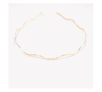 Hrlace 3 diademas de metal para el pelo onduladas, estrechas, diademas delgadas, antideslizantes, para bodas, uso diario, deportes al aire libre, yoga, maquillaje, oro #1