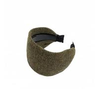 Hrlace Diadema ancha para el pelo para mujer, de tela, vintage, antideslizante, extra ancha, gruesa, grande, accesorio para el cabello para mujeres, niñas, oliva con lana (80 por ciento)