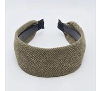 Hrlace Diadema ancha para el pelo para mujer, de tela, vintage, antideslizante, extra ancha, gruesa, grande, para mujeres y niñas, color verde, estrecha, con lana (100%)
