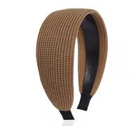 Hrlace Diadema ancha para mujer, diadema, de tela, vintage, antideslizante, extra ancha, gruesa, grande, para mujeres y niñas, color caqui (regular)