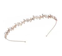Hrlace Diadema de diamantes de imitación de cristal de moda con brillantes flores de estrás, diademas para novia, diademas elásticas, accesorios para el pelo para mujeres, niñas, princesas, bodas