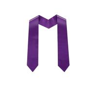 Hrlace Estola de graduación unisex, estola de graduación, simple, de acero de graduación monocolor, banda de graduación para iglesia académica, sacerdote, coro, estola, estudiante, lila, 150 x 10 cm