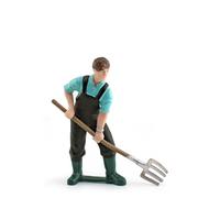 Hrlace Figuras de granja en miniatura, familia de agricultores, mini figuras de agricultores, coleccionables, rancho, hombre, modelo de pie, figuras de animales realistas, figura de granja, juguete