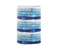 Hrlace Gomas elásticas para el cabello trenzadas multicolores, sin tirones ni daños, soporte para cola de caballo, bandas elásticas para el cabello para mujeres y niñas, cabello grueso y rizado, 4# 15