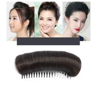 Hrlace Moño de pelo invisible falso pasador de pelo bump it up volumen base de pelo esponjoso almohadilla de pelo elevada soporte para el cabello herramienta de inserción de peinado con peine para