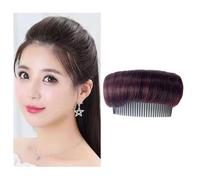Hrlace Moño de pelo invisible falso pasador de pelo bump it up volumen base de pelo esponjoso almohadilla de pelo elevada soporte para el cabello herramienta de inserción de peinado con peine para
