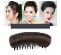 Hrlace Moño invisible falso pasador de pelo bump it up volumen base de pelo esponjoso almohadilla elevada para el cabello peinado herramienta de inserción para el cabello con peine para mujeres niñas