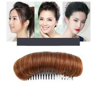 Hrlace Moño invisible falso pasador de pelo bump it up volumen base de pelo esponjoso almohadilla elevada para el cabello peinado herramienta de inserción para el cabello con peine para mujeres niñas