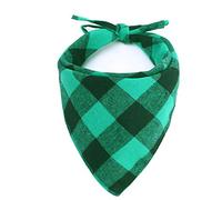 Hrlace Pañuelo para perros a cuadros, pañuelo clásico para perros, bandana de algodón, pañuelo para el cuello para mascotas, triángulo, bufanda para perros y gatos pequeños, grandes, medianos,