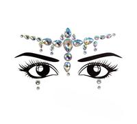 Hrlace Piedras preciosas, tatuajes temporales, piedras brillantes, autoadhesivas, brillantes, piedras preciosas para cara, carnaval musical, fiesta, carnaval, Halloween, festivales, maquillaje, 8 #