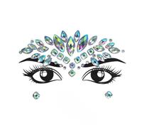 Hrlace Piedras preciosas, tatuajes temporales, piedras brillantes, autoadhesivas, brillantes, piedras preciosas para cara, carnaval musical, fiesta, carnaval, Halloween, festivales, maquillaje, 16 #