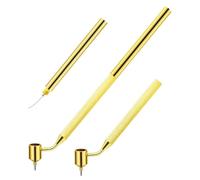 Hrlace Rotulador de líneas finas oblicuas para pintar, bolígrafo líquido de escritura líquido, retro, de aluminio, para arañazos, manchas de roca, reparación, manualidades, caligrafía 0,3 mm